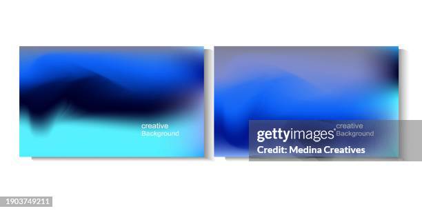 set of abstract blurred gradient defocused background - rainbow mesh background stock illustrations
