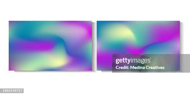 set of colorful abstract background. gradient mesh colored blurred background - sunset timelapse stock illustrations