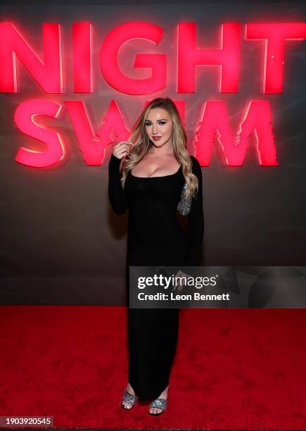 Kendra Sunderland attends a special NIGHT SWIM event, Presented by Universal Pictures, at Skybar on January 02, 2024 in West Hollywood, California.
