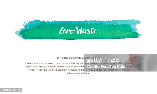 A vector design template related to environmental issues. It includes a watercolor-brushed highlighted title with Zero Waste written in the headline. A vector design template related to environmental issues. It includes a watercolor-brushed highlighted title with Zero Waste written in the headline.
