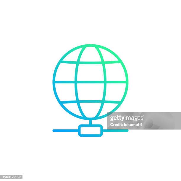 network connection gradient line icon. the icon is suitable for web design, mobile apps, ui, ux, and gui design. - developing world technology stock illustrations