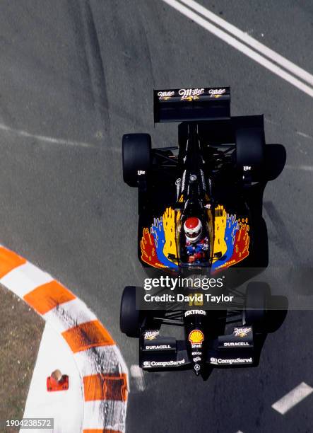 Bobby Rahal from the United States drives the MillerTeam Rahal Reynard 96i Mercedes-Benz IC108C V8t during practice for the Championship Auto Racing...