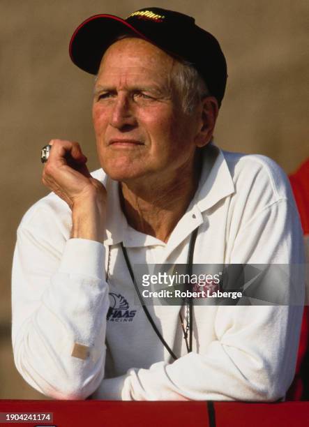 Portrait of actor Paul Newman , team owner of the Newman-Haas Racing team during the Championship Auto Racing Teams 2001 FedEx Championship Series...