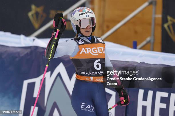 Marta Bassino of Team Italy competes during the Audi FIS Alpine Ski World Cup Women's Giant Slalom on January 6, 2024 in Kranjska Gora, Slovenia.