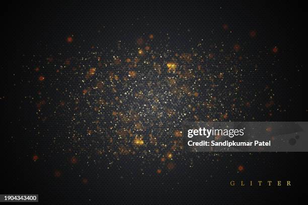 golden dust light png. bokeh light lights effect background. - christmas overlay stock illustrations