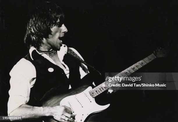 Jeff Beck performing at the Greek Thretre, Los Angeles, United States, 8th September 1980.