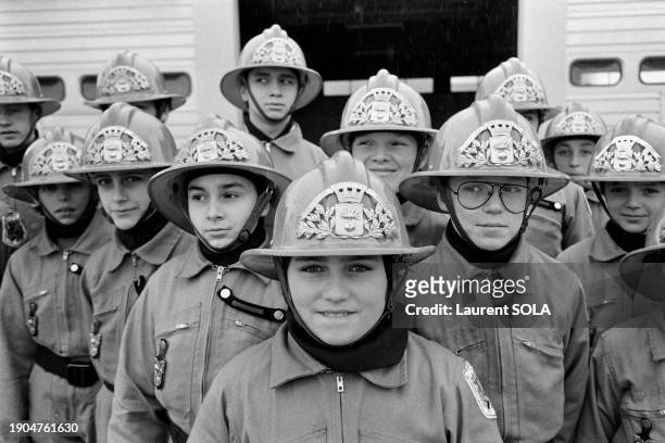 La caserne des "Enfants Pompiers" de Deaumont en région parisienne en mars 1984.