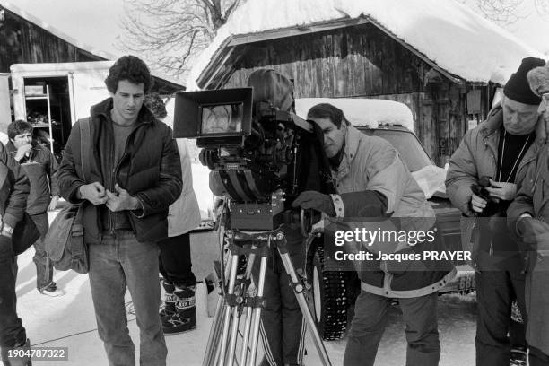 Acteur Michael Ontkean en plateau lors de la réalisation du long métrage "I Won't Dance" du réalisateur Edouard Molinaro.