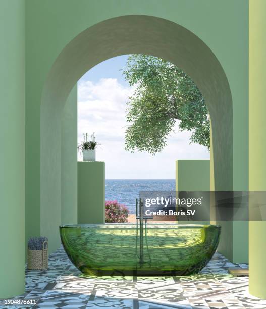 private bathroom on the beach - private beach stock pictures, royalty-free photos & images