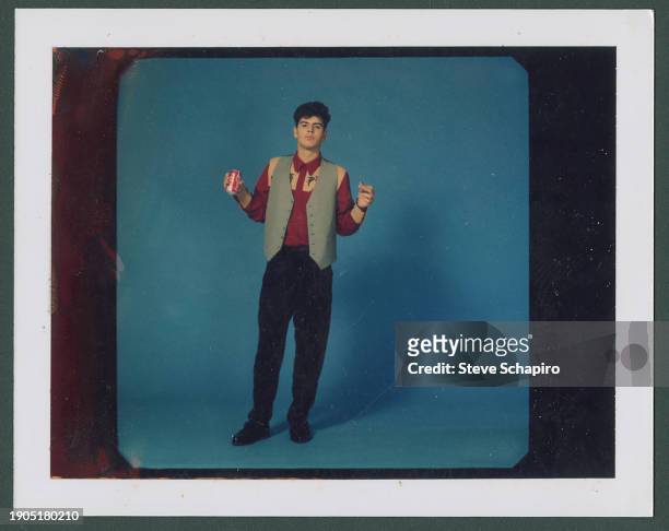 Portrait of American Pop singer Jordan Knight, of the group New Kids on the Block, Los Angeles, California, 1989.