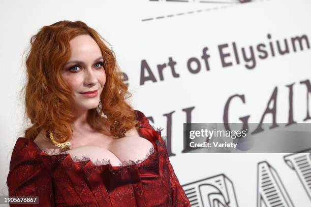 Christina Hendricks at The Art of Elysium's 2024 Heaven Gala held at The Wiltern on January 6, 2024 in Los Angeles, California.