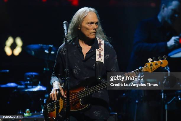 Inglewood, CA Timothy B. Schmit performs during the Eagles farewell tour Kia Forum on Friday, Jan. 5, 2024 in Inglewood, CA.