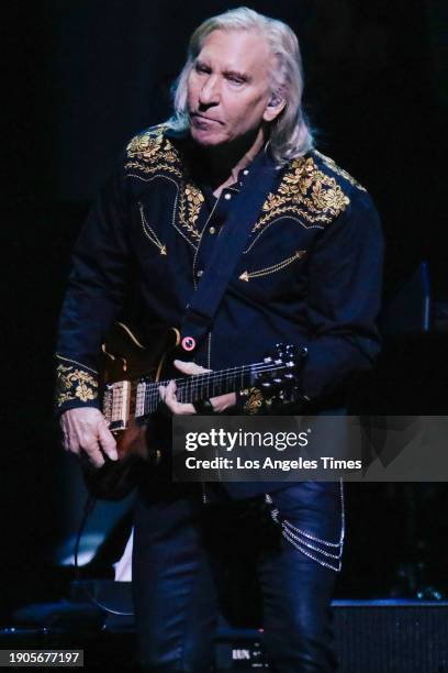 Inglewood, CA Joe Walsh performs during the Eagles farewell tour Kia Forum on Friday, Jan. 5, 2024 in Inglewood, CA.