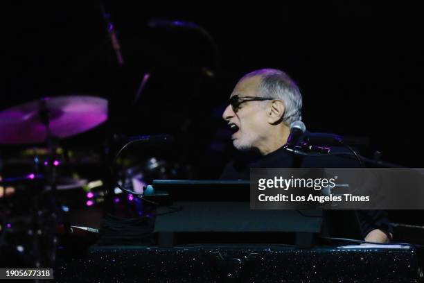 Inglewood, CA Donald Fagen, of Steely Dan, performs during the Eagles farewell tour Kia Forum on Friday, Jan. 5, 2024 in Inglewood, CA.