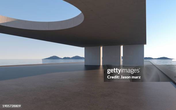 empty hall of modern architectures - surface level road stock pictures, royalty-free photos & images