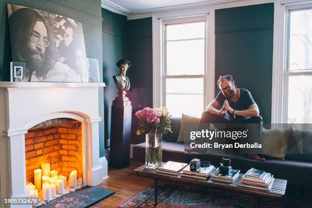 Fashion designer Johan Lindeberg is photographed for New York Times on January 19, 2016 in Brooklyn, New York.