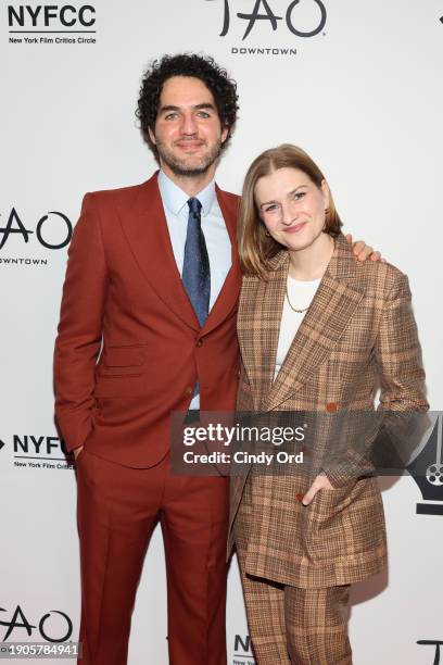 Benny Safdie and Ava Safdie attend the 2024 New York Film Critics Circle Awards at TAO Downtown on January 03, 2024 in New York City.