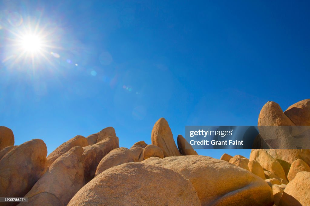 Rock pile in park