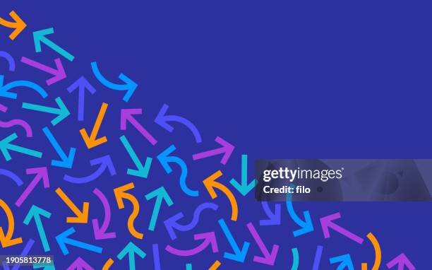 modern abstract arrow direction choice motion background - ask for directions stock illustrations