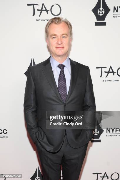 Christopher Nolan attends the 2024 New York Film Critics Circle Awards at TAO Downtown on January 03, 2024 in New York City.