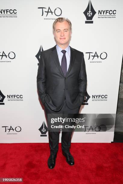 Christopher Nolan attends the 2024 New York Film Critics Circle Awards at TAO Downtown on January 03, 2024 in New York City.