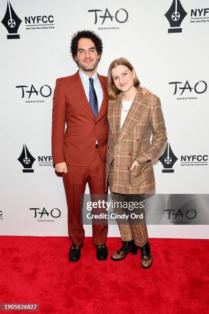 Benny Safdie and Ava Safdie attend the 2024 New York Film Critics Circle Awards at TAO Downtown on January 03, 2024 in New York City.