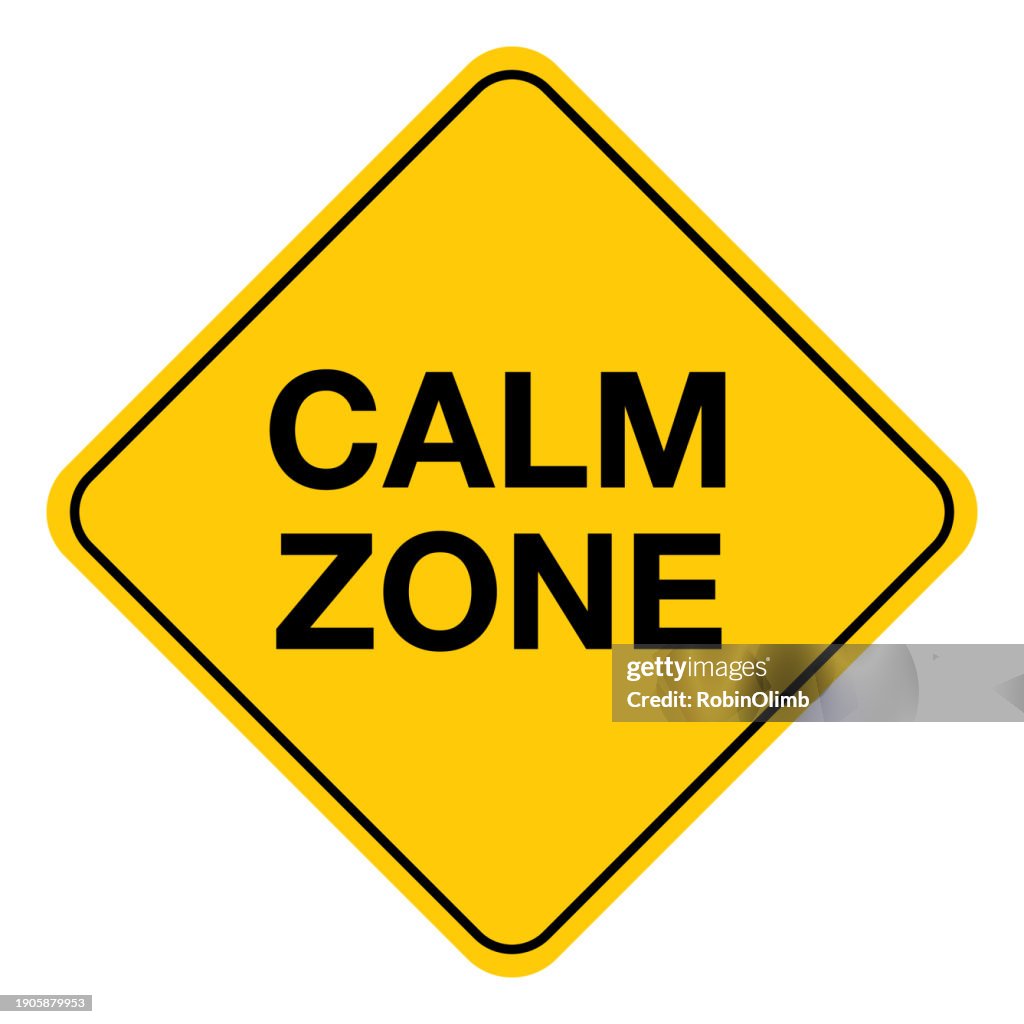 Rectangular Calm Signs Calm Zone Road Sign High-Res Vector Graphic - Getty Images