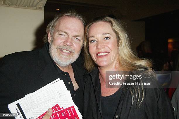 Actress Diane Delano poses for a picture with Director Dan Guntzelma as they attend the after party of the weSPARKLE Variety Night Take II Cancer...