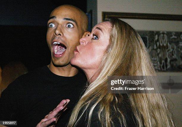 Actress Diane Delano and choreographer Billy Blanks, Jr. Attend the after party of the weSPARKLE Variety Night Take II Cancer event at the El Portal...