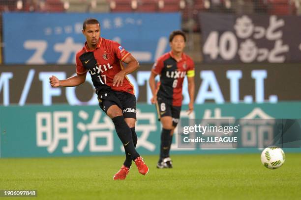 Wellington Daniel Bueno of Kashima Antlers in action during the J.League J1 second stage match between Kashima Antlers and Nagoya Grampus at Kashima...