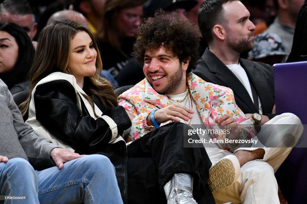 Celebrities At The Los Angeles Lakers Game
