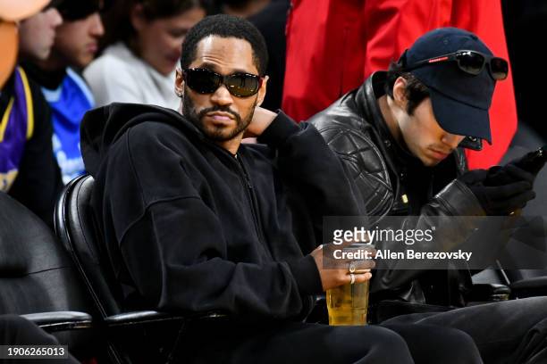 Kaytranada attends a basketball game between the Los Angeles Lakers and the Miami Heat at Crypto.com Arena on January 03, 2024 in Los Angeles,...