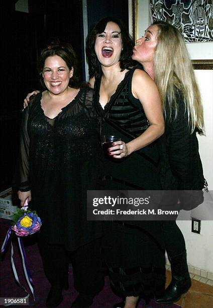 Actors Wendie Jo Sperber, Jennifer Tilly and Diane Delano attend the after party for the Wesparkle Night Take II Variety Show at the El Portal...