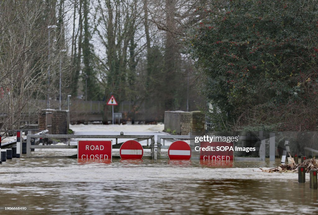 Traffic signs saying 'Road Closed' and no entry signs...