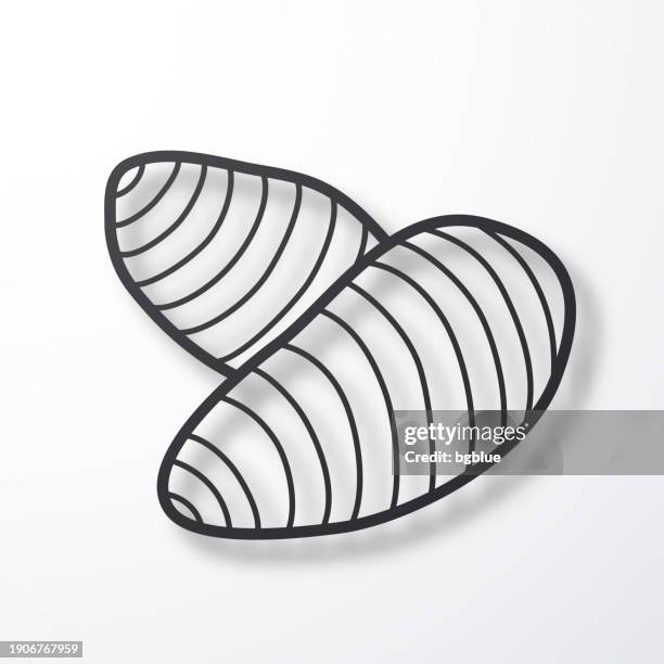 taro. line icon with shadow on white background - cassava stock illustrations