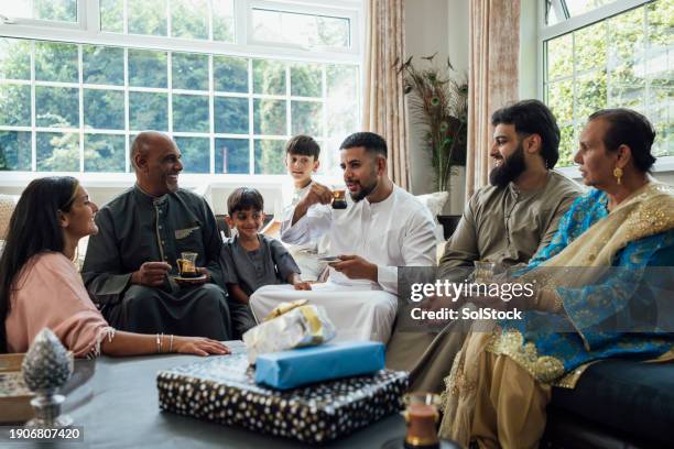 peaceful tea time at home - religious-celebration stock pictures, royalty-free photos & images