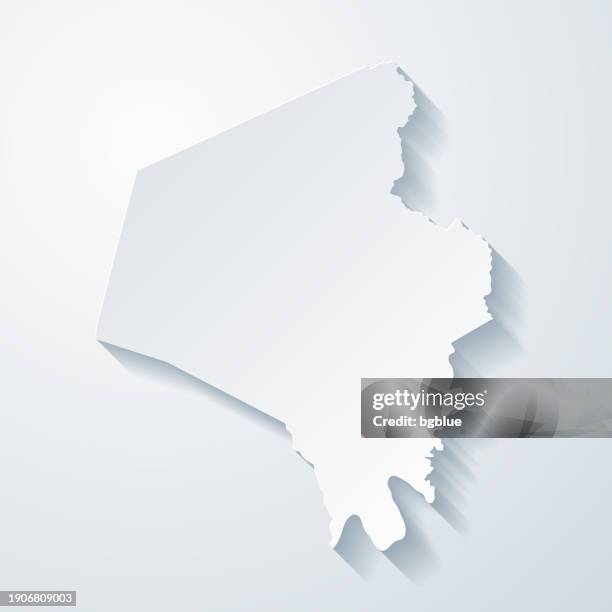 fayette county, kentucky. map with paper cut effect on blank background - lexington ky stock illustrations