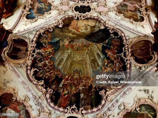 biblioteca de la abadía de saint gall - cantón de sankt gallen fotografías e imágenes de stock