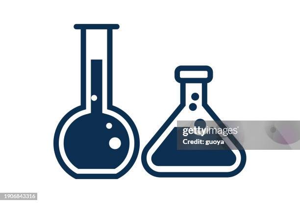 symbol für den experimentbecher. - laborglas stock-grafiken, -clipart, -cartoons und -symbole