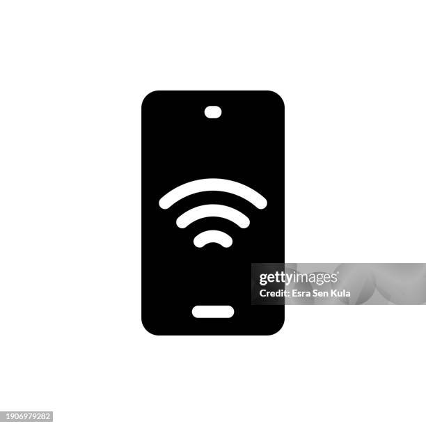 mobile payment simple universal solid icon with editable stroke. suitable for infographics, web pages, mobile apps, ui, ux, and gui design. - generic smartphone stock illustrations