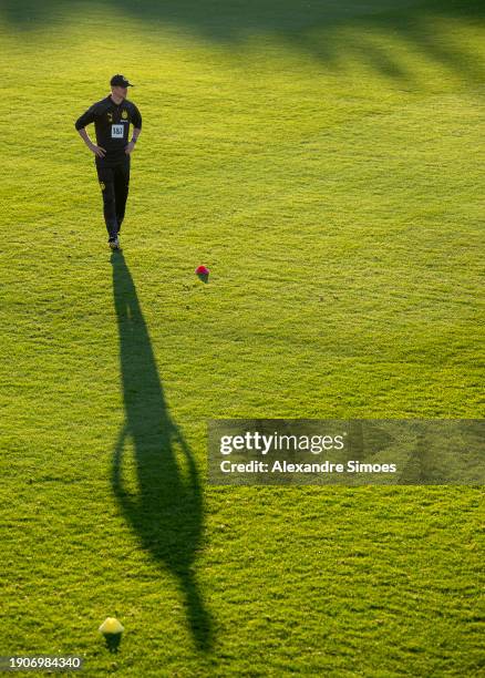 Marbella, SPAIN Newly appointed assistant coach of Borussia Dortmund Sven Bender looks on during a training session on January 03, 2024 in Marbella,...