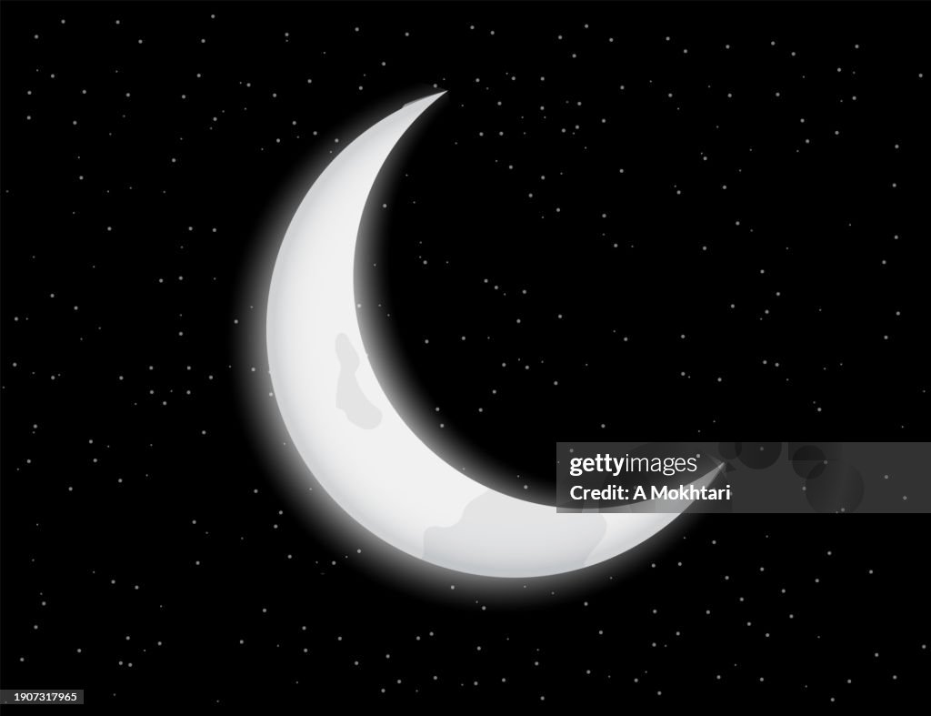 Crescent moon.