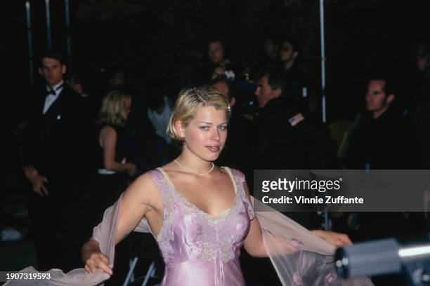British photographer Amanda de Cadenet attends the Vanity Fair afterparty for the 1997 Academy Awards, Los Angeles, US, 24th March 1997.
