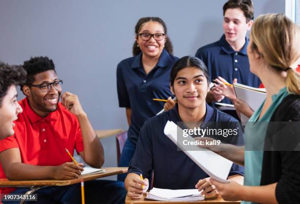 Student Discussion Portrait 363 High School Student And Red Shirt Stock Photos, High-Res Pictures ...