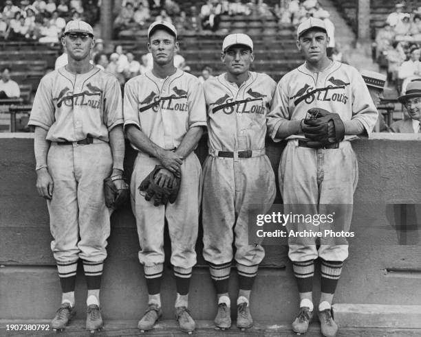 Chick Hafey , Outfielder, George Watkins , Outfielder, Pepper Martin Outfield and Third Baseman and Wally Roettger , Outfielder for the National...