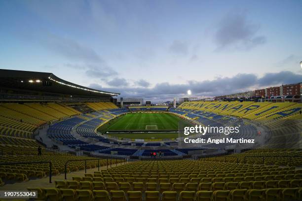 General view inside the stadium prior to the LaLiga EA Sports match between UD Las Palmas and FC Barcelona at Estadio Gran Canaria on January 04,...