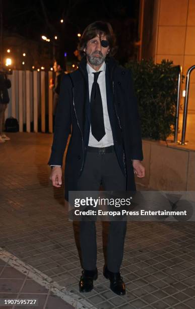 Juan Jose Padilla leaves the funeral chapel of comedian Paco Arevalo, at the Servisa mortuary, on January 4 in Valencia, Valencian Community, Spain....