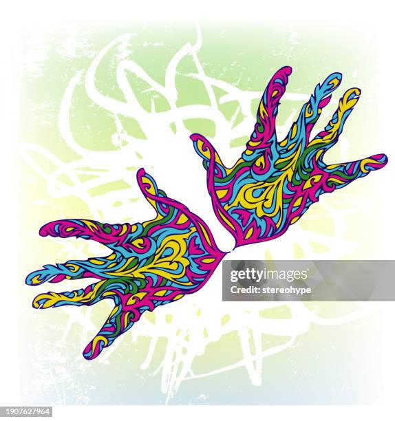 pantomime hands - sculptor stock illustrations