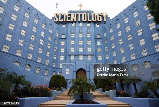 View of the Church of Scientology of Los Angeles building on January 4, 2024 in Los Angeles, California. Plaintiffs in an amended civil lawsuit...