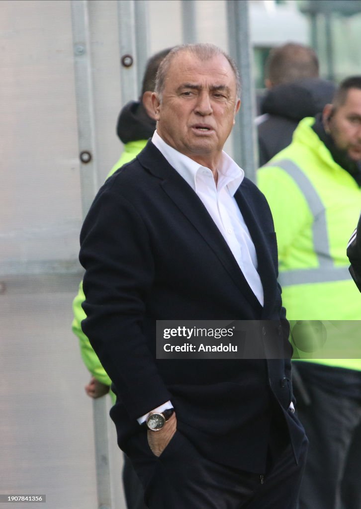 Fatih Terim, the new head coach of Panathinaikos FC, looks on during ...